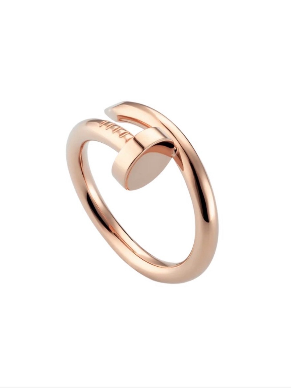 Generic Rose Gold Stainless Steel Nail Cuff Ring
